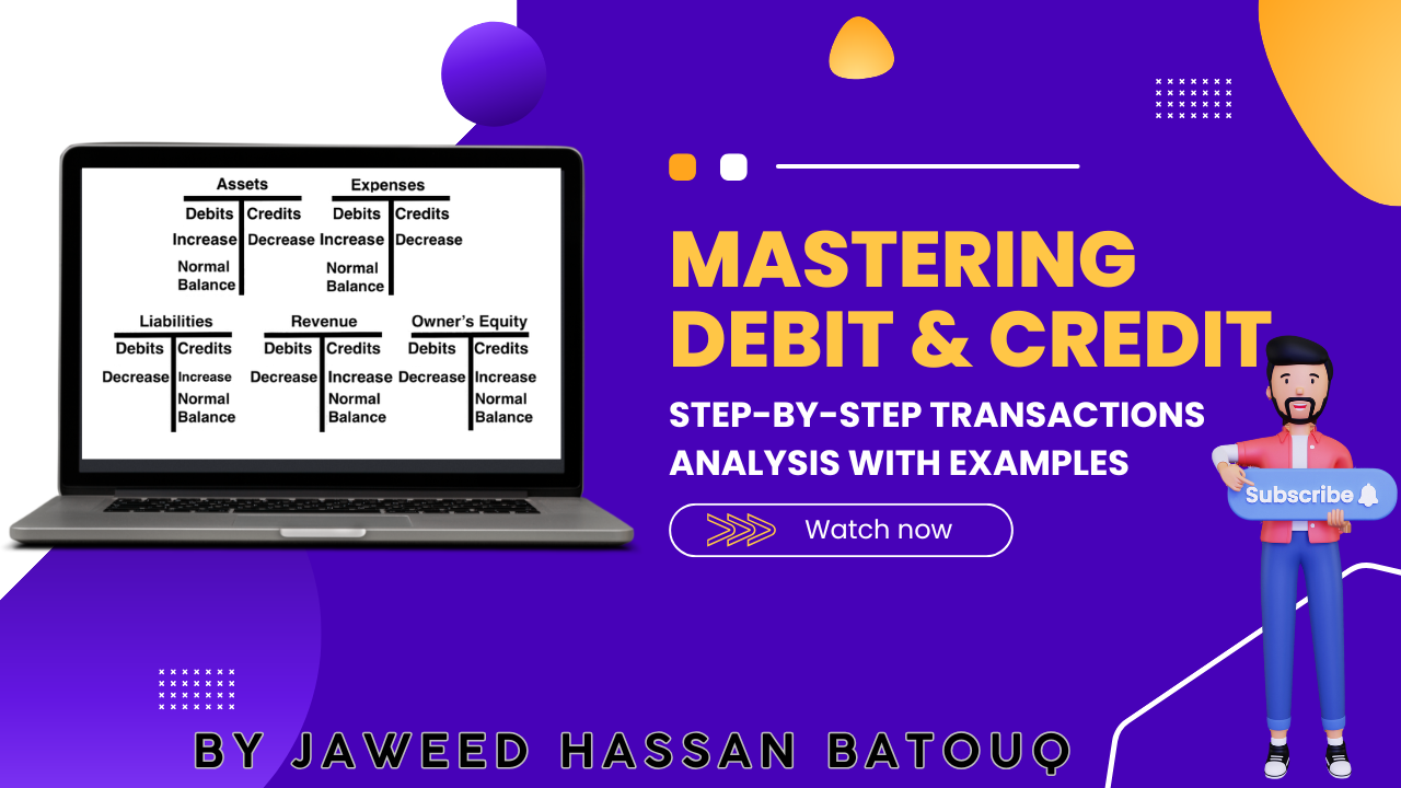 Rules Of Debit And Credit And Analysis Of Transactions From Q No To Jaweed Hassan Batouq